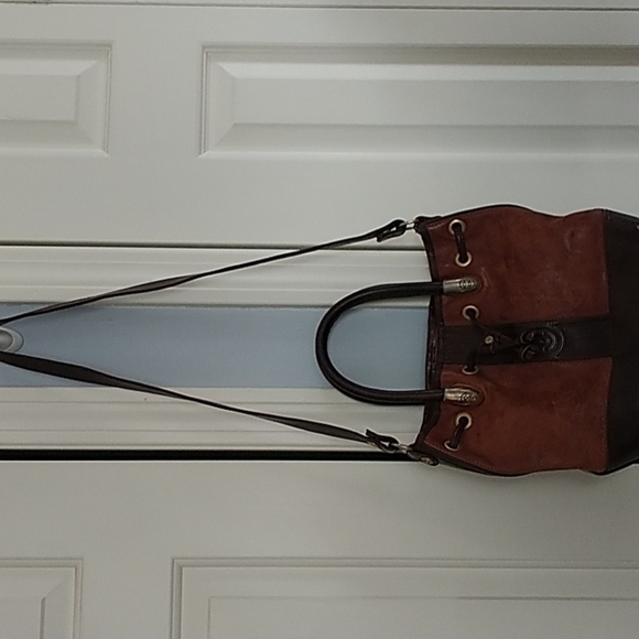 Marino Orlandi Italian Leather Vintage Bucket Bag Shoulder Tote Crossbody - Picture 16 of 16